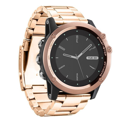 

Garmin Fenix 5S Stainless Steel Triple Bead Strap Flat 15347