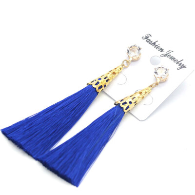 

New Long Tassel Earrings for Women Drop Fiber Dangle Brincos Boucle doreille Brush Earrings Fashion Jewelry Pendientes Bijoux