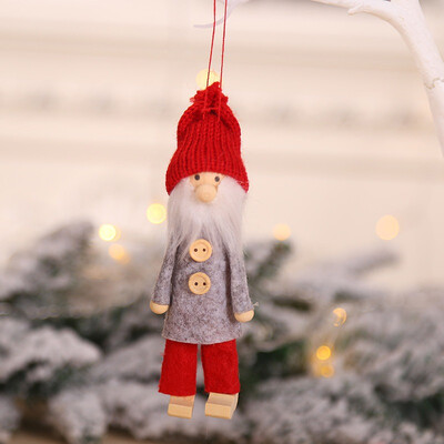 

Santa Claus Pendant Cute Christmas Knitted Doll Festival Household Decoration Lovely Christmas Gift For Children