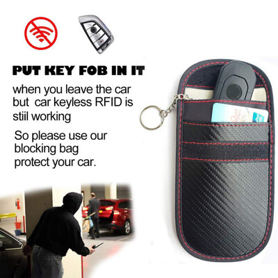 

Car Key Signal Blocker Case Faraday Cage Fob Pouch Keyless RFID Blocking Bag
