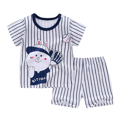 

Summer Baby Boys Girls Clothes Sets Short Sleeve Cartoon Print T-shirt TopsShorts Casual Outfits Sets