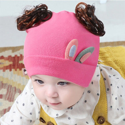 

Baby Hat 3-12T Toddler Kids Baby Girl Cute Cartoon Wig Design Winter Warm Hat Cap Headwear