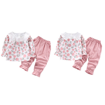 

Fashion Autumn Baby Girl Clothes Long Sleeve Fruit Print Blouse TopsPants Trousers Casual Kids Clothes Girls Outfits