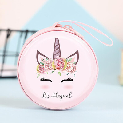 

Unicorn Alpaca Mini Handbag Cute Simple Style Headphones Box Small Wallet Cartoon Coin Change Purse