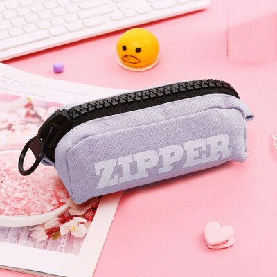 

Toponeto Zipper Pen Bag Large Capacity Simple Canvas Pencil Case Pencil Case Pencil Bag