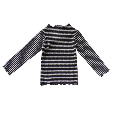 

Autumn Casual Baby Girl T-Shirts Cute Long Sleeve Solid Striped Print T-Shirts Kids Tops T-Shirts Casual Blouse