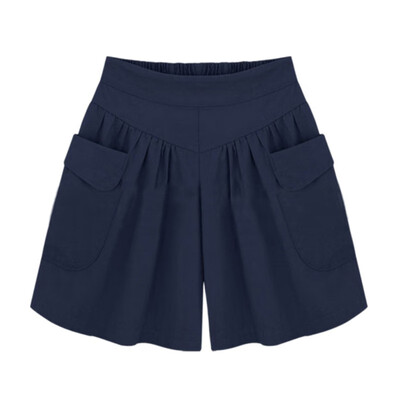 

Summer Plus size Short women -5XL Wide Leg Female Shorts Casual Loose Ladies Khaki High waist thin pantalones cortos S1