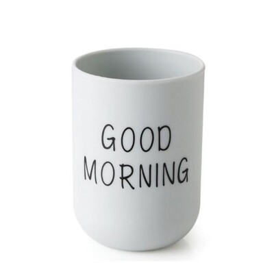

JPGIF Bathroom Toothbrush Circular Cup Simple Plain Cup Couple Tooth Cup Good Morning