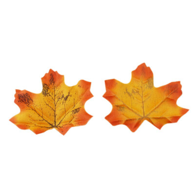 

Home Fake Decoration 100 Pcs Assorted Mixed Fall Colored Artificial Maple Leaves for Weddings Events&Party Decorating