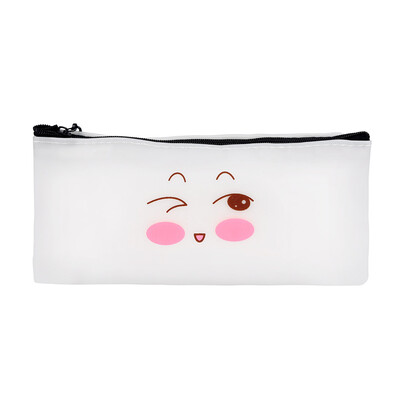 

Toponeto Simple Jelly Pen Pencil Case Cosmetic Bag Travel Makeup Bag High Capacity