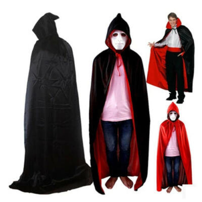 

Halloween Vampire Cloak Adult Kids Dracula Devil Cape Cosplay Reversible Costume