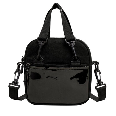 

Casual Women Patent Leather Patchwork Square Small Tote Crossbody Shoulder Bag