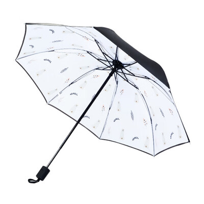

Creative Cartoon Female Vinyl Fabric Umbrella Anti-UV Umbrella Sunscreen Three-fold Umbrella