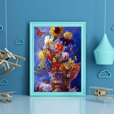 

Toponeto Embroidery Paintings Rhinestone Pasted DIY Diamond Painting Cross Stitch 5D