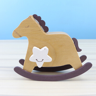 

Gobestart Rocking Horse Elm Music Box Creative Wood Crafts Music Box Gifts Birthday Gift