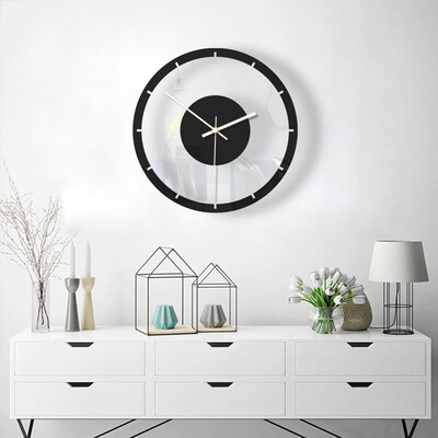 

Siaonvr Nordic Style Wall Clock Silent Transparent Acrylic Clock Home Living Room
