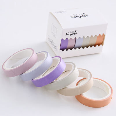 

Candy Color Series Decorative Tape Set Kawaii Plan Handbook Hand Account Decor Paper Masking Tape School Supplies Stationery