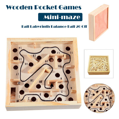 

Siaonvr Wooden Math Block Toy Maze Beads Board Kids Balance&Hands Grasp Toy