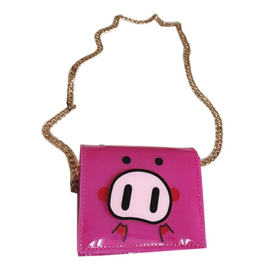 

Cute Cartoon Pig Transparent Jelly Lady Flap Small Square Crossbody Shoulder Bag