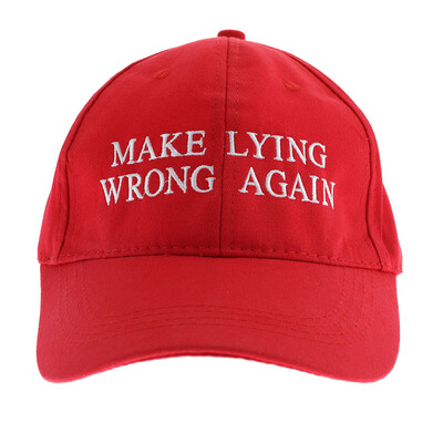 

Make Lying Wrong Again Embroidered Ball Cap1-5pack
