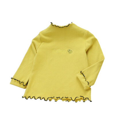 

Candy color Children T shirt Girls casual Blouse tops Autumn Turtleneck baby girls long sleeve tops T shirt kids clothes 2-6T