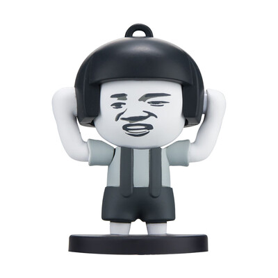 

YIWULAMushroom Head Face Toys Funny Facial Expressions Decompression Key Chain 4Faces
