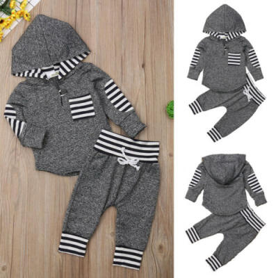 

Infant Kid Baby Boy Girl Clothes Warm Hooded Tops SweatshirtPants Outfits Sets
