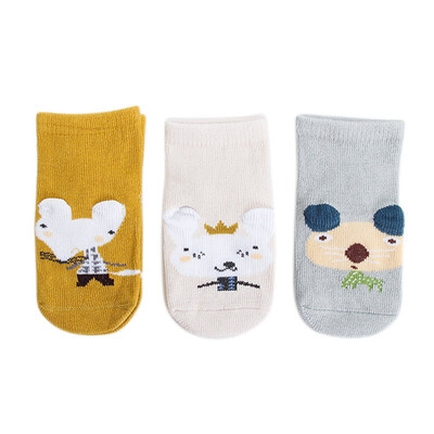 

Newborn Cotton Infant Anti-slip socks 3 pairs Baby socks Autumn floor socks Boys Girls Cute Cartoon Animal Baby Toddler Socks