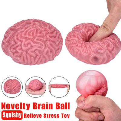 

〖Follure〗Novelty Squishy Brain Toy Squeezable Fun Toys Relieve Stress Ball Cure Toy
