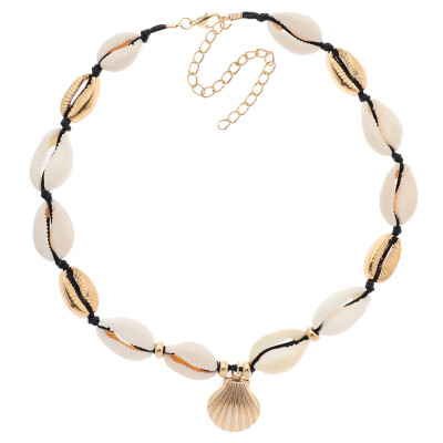 

Multilayer Shell Necklace Chain Seashell Beach Boho Pendant Necklaces Jewelry