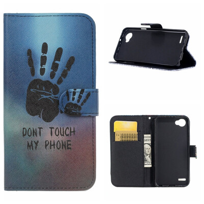 

MOONCASE LG Q6 G6 Mini painted pattern leather case - black palm