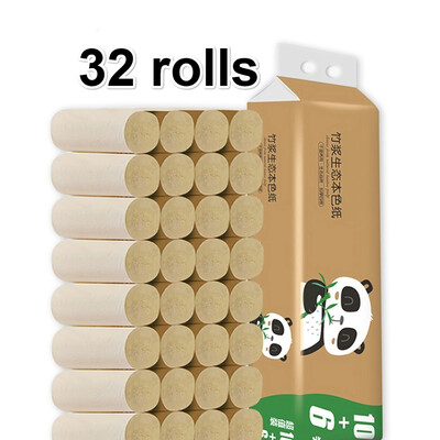 

32 Rolls Of Strong Soft 4-layer Toilet Paper Giant Roll Skin-friendly Household Affordable Paper Towel Roll Coreless Tissue