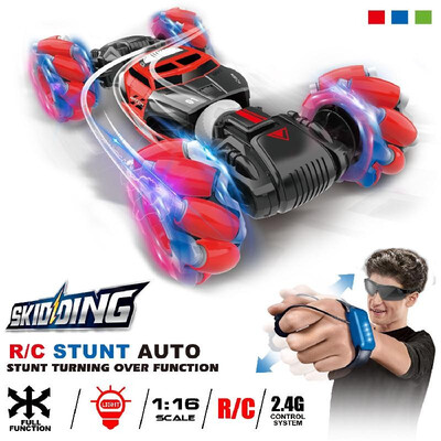 

RC Stunt Car 4WD Watch Gesture Sensor Control Deformable Electric Car All-Terrain Transformable Car Auto-demo for Kids Christmas G