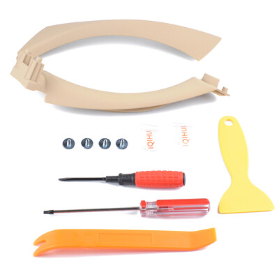 

1 Pair Replacement for E90 3-Series Sedan Yellow Right Inner Door Panel Handle Pull Trim Cover w Repair tool Set