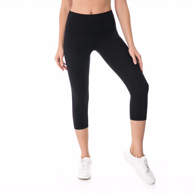 

4-Way Stretchy Sport Yoga Capri Pants Women Soft Nylon Tummy Control Fitness Leggings Workout Gym Tights