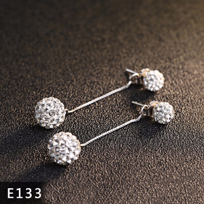 

925 Sterling Silver Ball Stud Earrings Beaded Earrings Accessories