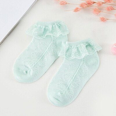 

1 Pair Cute Newborn Kids Girls Lace Ankle Socks Thin Cotton Socks Princess Lace Socks