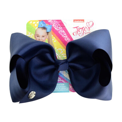 

Solid color large bow fabric ribbed polyester bow hairpin girl hair accessories