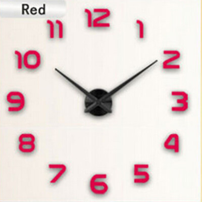 

New DIY Large Wall Clock 3D Mirror Surface Sticker Home House Office Decor Decal