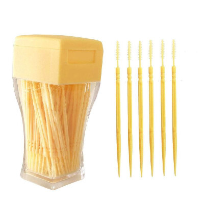 

Interdental Brush Toothpicks Yellow 200 Pcs