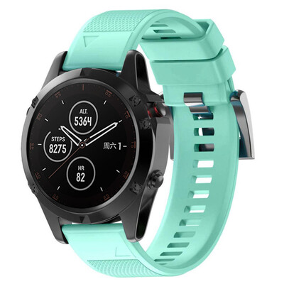 

〖Follure〗Replacement Silicagel Soft Band Quick Install Band For Garmin Fenix 5 Plus BK