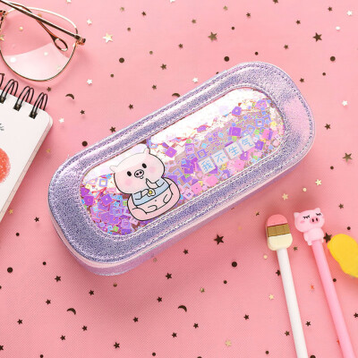 

Toponeto Creative Cute Pen Bag Large Capacity Simple Pencil Case Transparent Pencil Bag