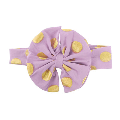 

Baby Cute Girl Bowknot Design Dot Printed Headband Headwear Apparel Photography Prop Party Gift