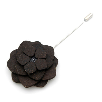 

Wooden Wood Lapel Flower Boutonniere Corsage Stick Brooch Pin Handmade Mens Gift