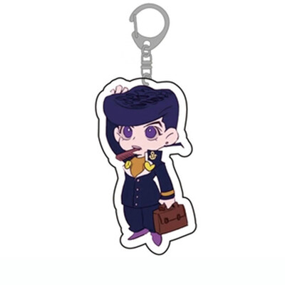 

CAR-TOBBY Anime Jojos Bizarre Adventure Keychain Cartoon Figure Acrylic Pendant Backpack Key Ring