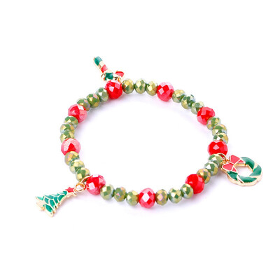 

Christmas Alloy Bracelet Santa Claus Snowman Candy Pandent Cute Gift for Kids US