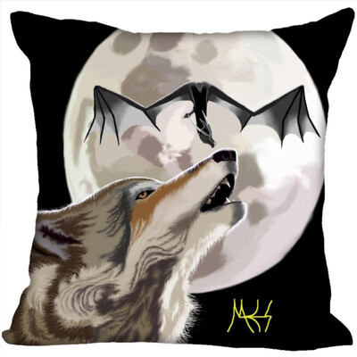 

Wolf Pillow Case High Quality New Years Pillowcase Wedding Decorative Pillow Cover Gift For Children 35x35CM