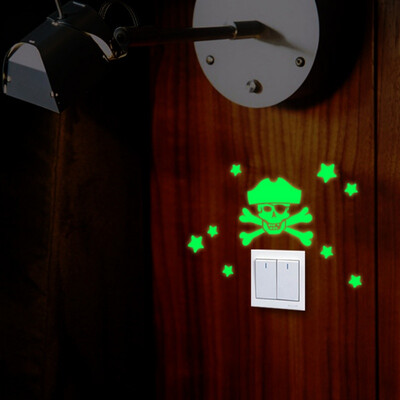 

Cartoon Luminous Diy Cute Home Cat Switch Wall Sticker Night Light Bedroom Fluorescent Sticker Mural Wall Decals Poster