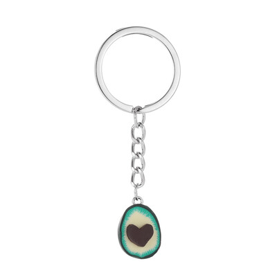 

1 Pair Cute Green Avocado Keychain Hearts Asymmetric Avocado Earrings Friendship Present Avocado