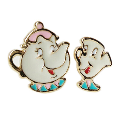 

Alloy Enamel Lovely Cartoon Earrings Cosplay Jewelry Famous Movie Cups Stud Earring Kids Ear Studs